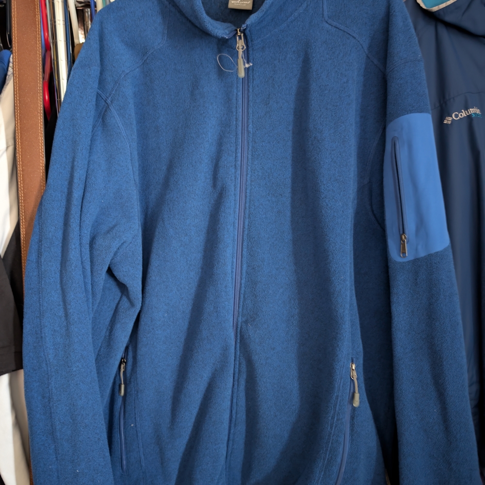 White Sierra Blue Fleece Jacket